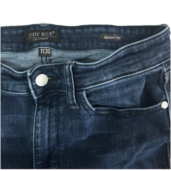 Judy Blue Women’s Blue Denim Jeans Dark Wash Skinny Fit 11/30 Stretch - Picture 3 of 7